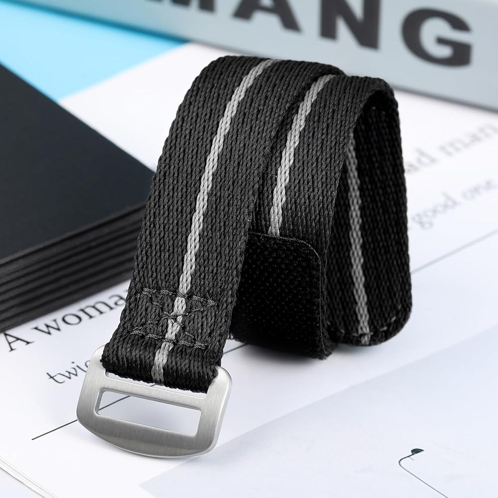 Soft Nylon Watch Band - 20mm 22mm Hook and Loop Fasteners